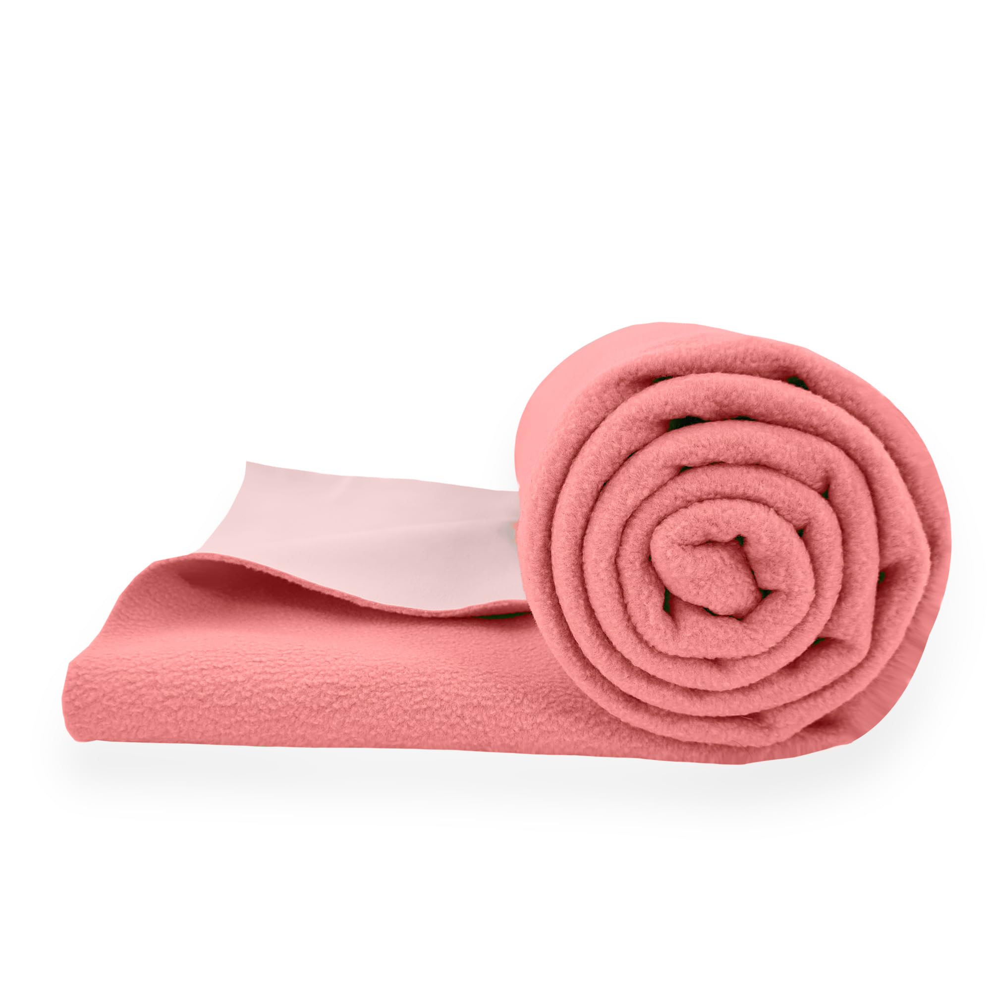 Divine Casa Waterproof Quick Dry Protector Sheet, Anti-Piling Fleece Extra Absorbent Baby Bed Protector, Large Size (140 X 100 CM), Selmon Rose (Pack of 1)
