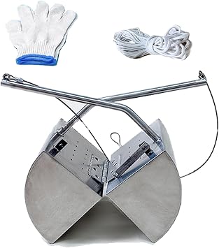 CMYUN Deep Water Bottom Sludge Sampler, 3L/ 5L Sludge Mud Sampling Grab with Rope, Stainless Steel Sediment Sludge Sampling Tool, River Pond Mud SamplerCapacity 3L