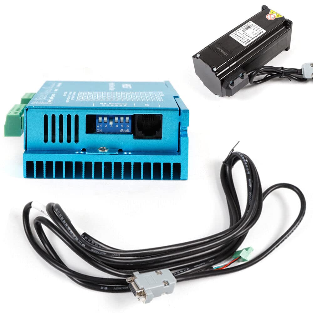 Nema23 Closed Loop Motor Schrittmotor, Drehmoment: 3.6N.m, Wellendurchmesser: 8mm, Stepper Loop Motor Driver DC 24-60V 5A 32-bit DSP Digital Encoderleitung Stepper Motor Kit