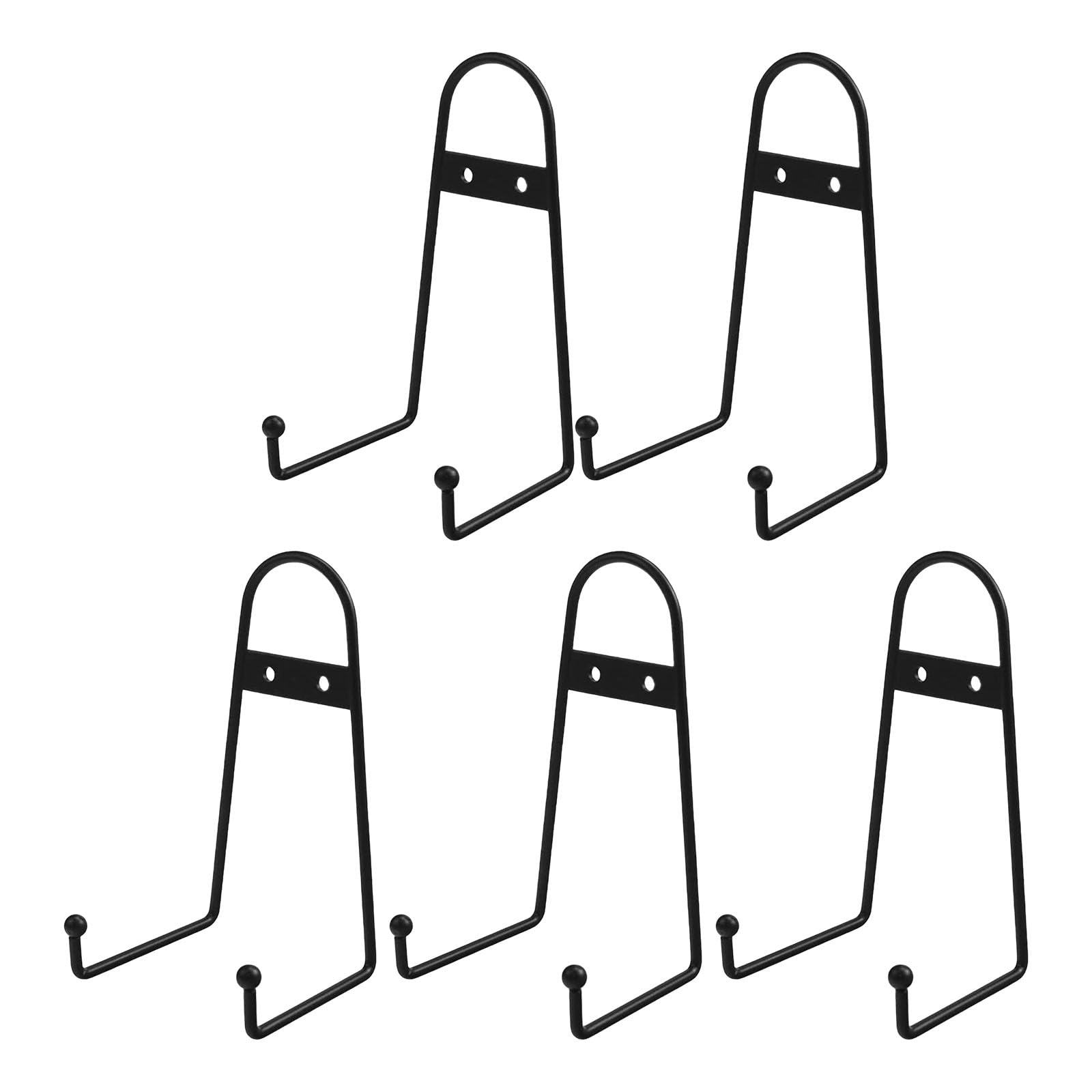 Kalttoy 5pcs Elegant Black Easel for Plates and Vertical Plate Display Stands Decorative Scroll Rack Home Decoration Decorative Scroll Rack