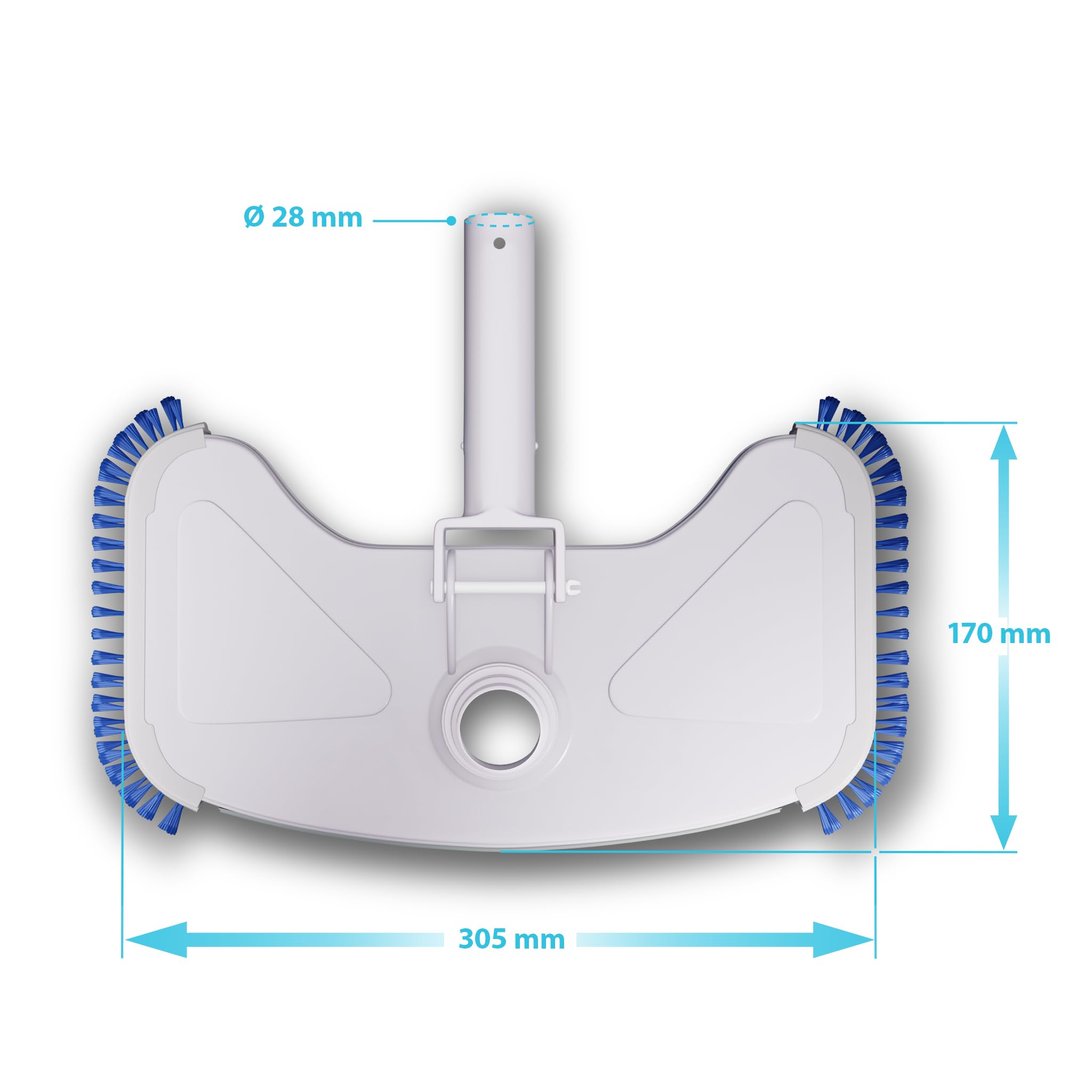 MyPool Reinigungsset für Filteranlagen, Poolreinigungs-Set, Bodensauger, Kescher, Teleskopstange, Bodenreiniger Poolreinigung Pool Reinigung Poolsauger