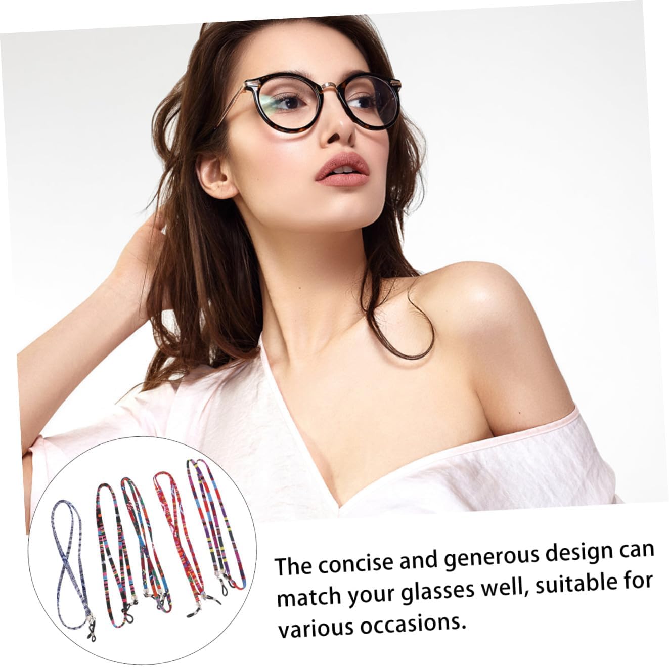 10pcs Colorful Flat Eyeglasses Strap Set, Anti-slip Practical Glasses Cord with Ethnic Style, Eyewear Retainer for Sports and Outdoor Use, Mixed Colors Safety Glasses Color