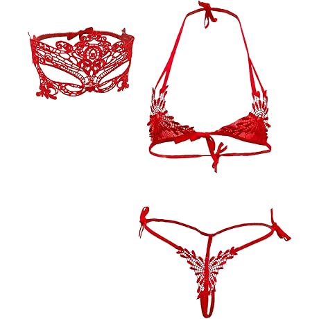 Lace Lingerie Self Tie Bra and Panty Set