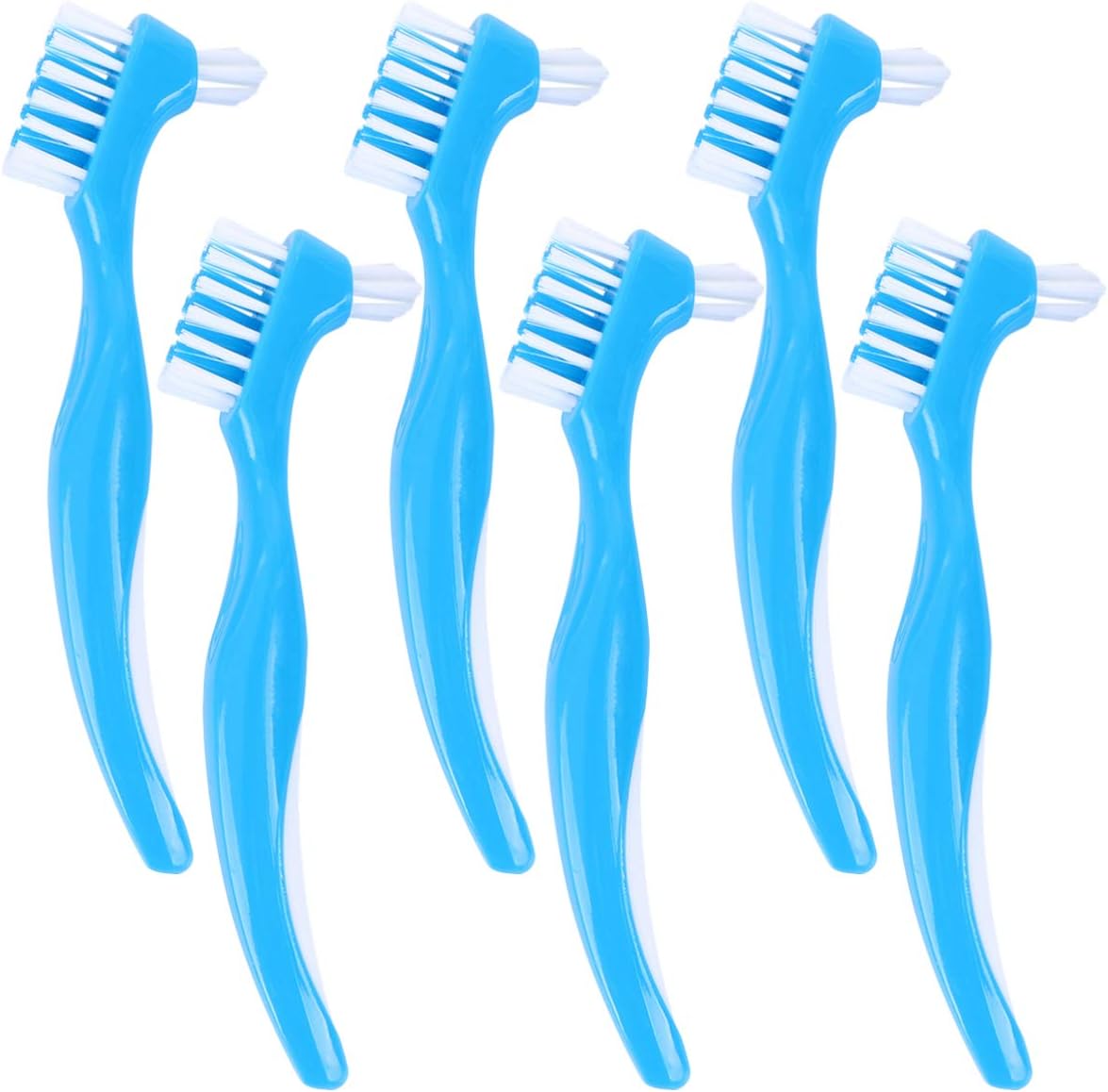 EXCEART 6pcs Double Denture Care Comb Denture Brush Floss