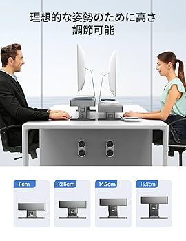 Amazon.co.jp: Adjustable Monitor Stand Meatanty デュアル