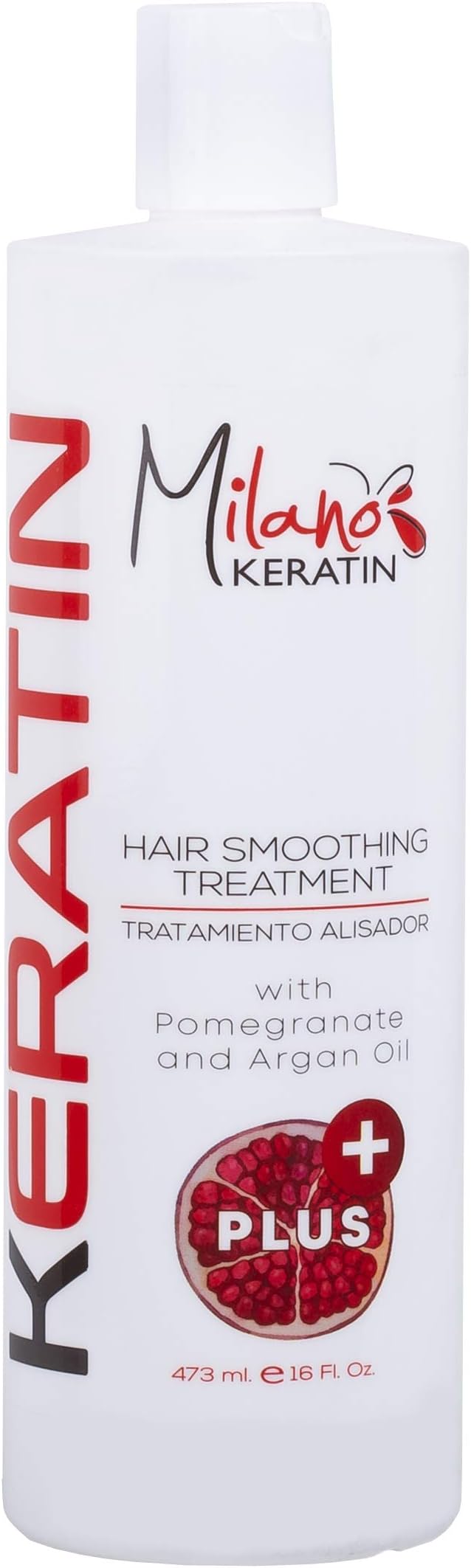 Keratin Hair Smoothing Treatment – Keratin Hair Mask Treatment for Smooth, Silky Hair – Professional Salon Keratin, Jojoba Oil and Amino Acid Hair Care System, Plus+, 16 fl oz
