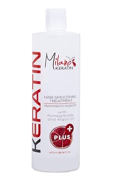 Keratin Hair Smoothing Treatment Keratin Hair Mask Treatment for Smooth, Silky Hair Professional Salon Keratin, Jojoba Oil and Amino Acid Hair Care System, Plus+, 16 fl oz