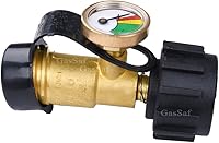 Vista 5 de GasSaf Indicador de nivel de propano para tanques de propano de 5 a 40 libras, medidor de presión de gas para autocaravana, parrilla de gas