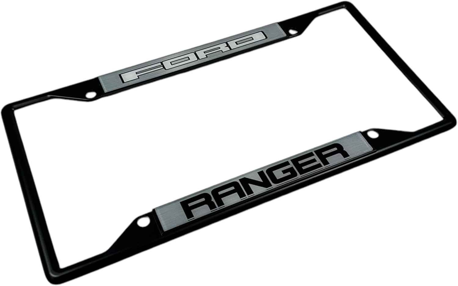 Eurosport Daytona - Compatible with Ford - Ranger - Daytona Lite Black License Plate Frame