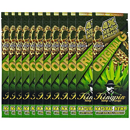 Kingpin Original G Hemp Wraps - 12 Packs (48 Total Wraps)