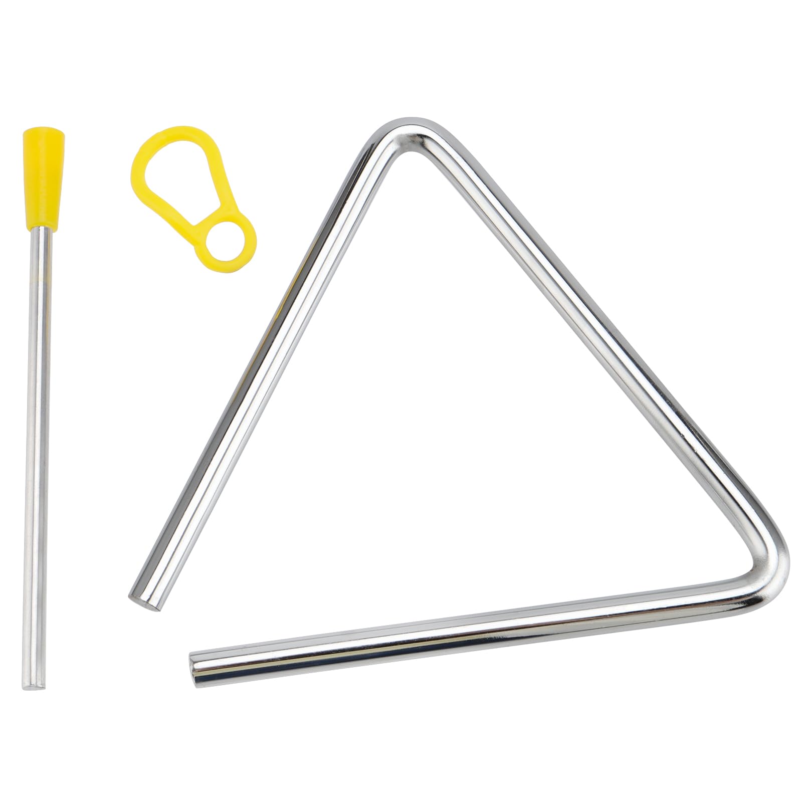 Lot de 8 Triangles Instrument de Musique en Acier 12.5 cm avec Mailloches pour École Débutants Percussion