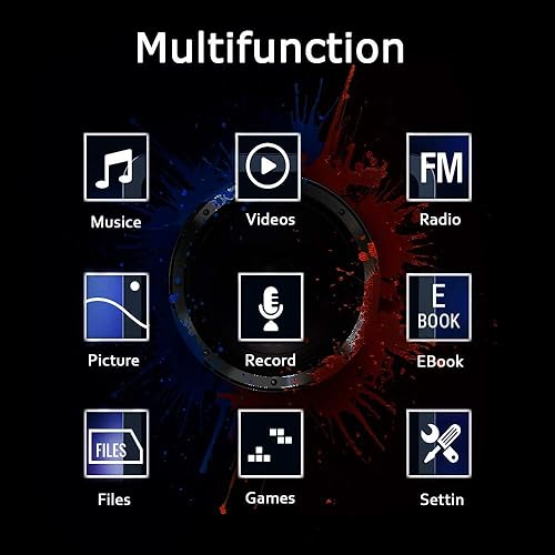 Miniatura 2 de Reproductor de MP3, reproductor de música con tarjeta micro SD de 16 GB, altavoz integradofotoreproducción de videoradio FMgrabadora de vozlector de