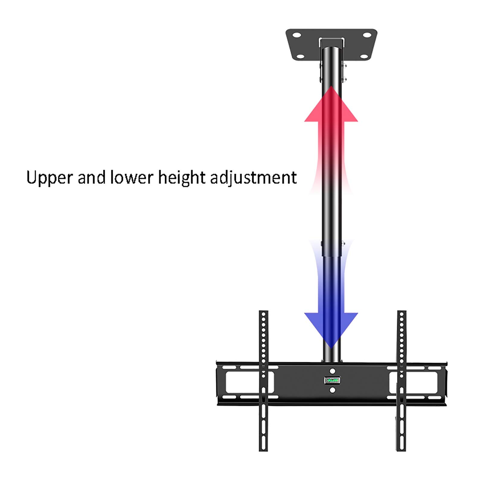 Soporte de TV para TV plano de 26 a 50 pulgadas, VESA de 400 x 400 mm, soporte de techo ultra delgado, TV a techo de 39 a 118 pulgadas, soporte de TV inclinable/giratorio