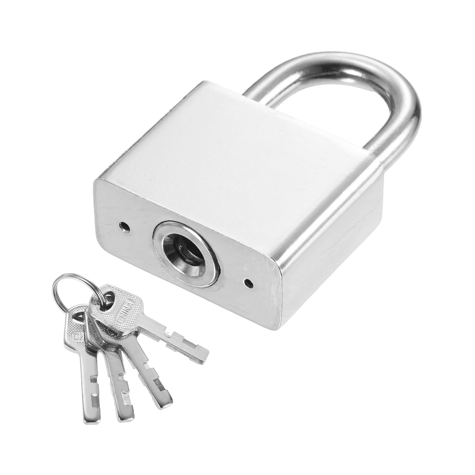 PATIKIL 1-9/16 Inch (39.5mm) Heavy Duty Lock, 1Pcs Alloy Steel High Security Padlock with 4 Keys for Gate Warehouse Shipping Container Storage Door Window (H:60mm)