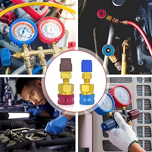 Zipelo ZIPELO-BCHA60 R1234Yf Quick Couplers Kit, R1234Yf To R134A Conversion Kit, High Low Side Adapters Hose Fitting Connector For R1234Yf Refrigerant Car Air Conditioning System Ac Charging thumb #5