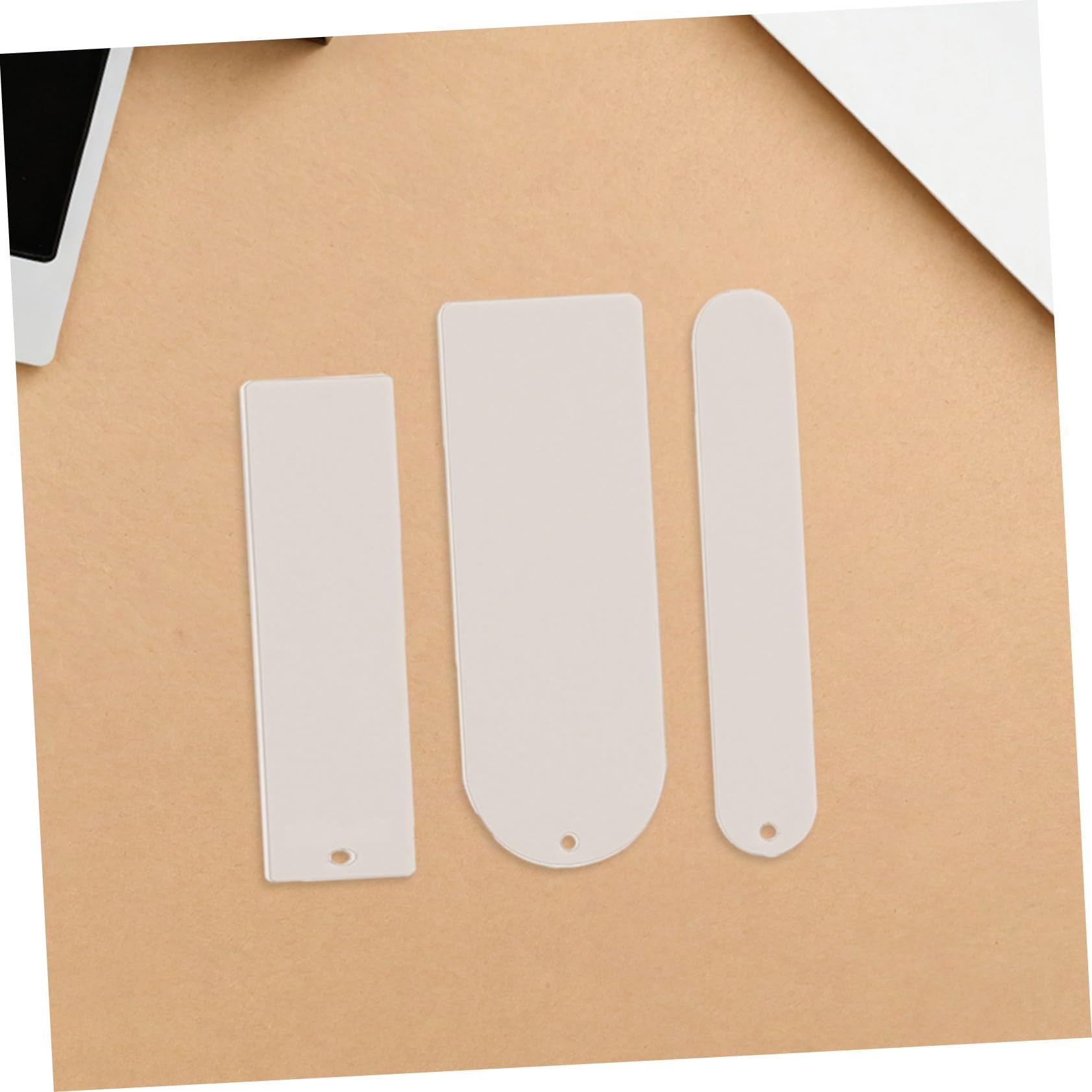 POPETPOP Segnalibri in Acrilico con Nappe Colorate Kit da Te con Segnalibri Rettangolari Vuoti e Nappe per Decorazioni Veloci Leggeri e Resistenti per Donne e Ragazze