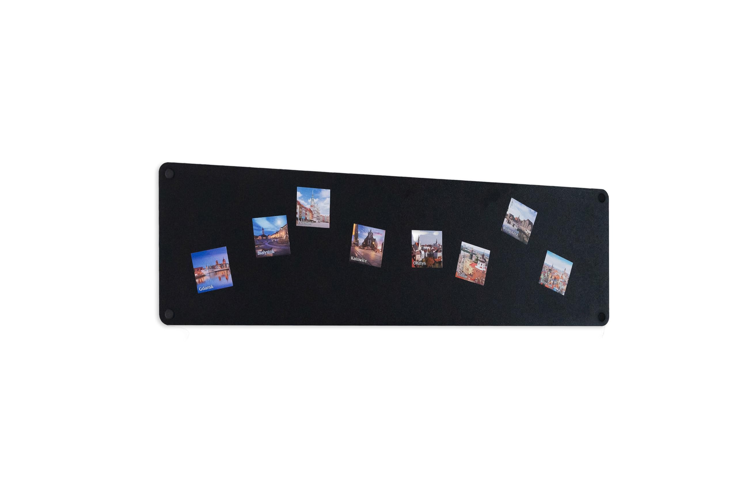 Lavagna Magnetica da Parete in Acciaio Nera 80x22 cm, White Memo-Board, Pannello Magnetico per Calamite, Lavagna da Cucina, Ufficio, Camera dei Bambini