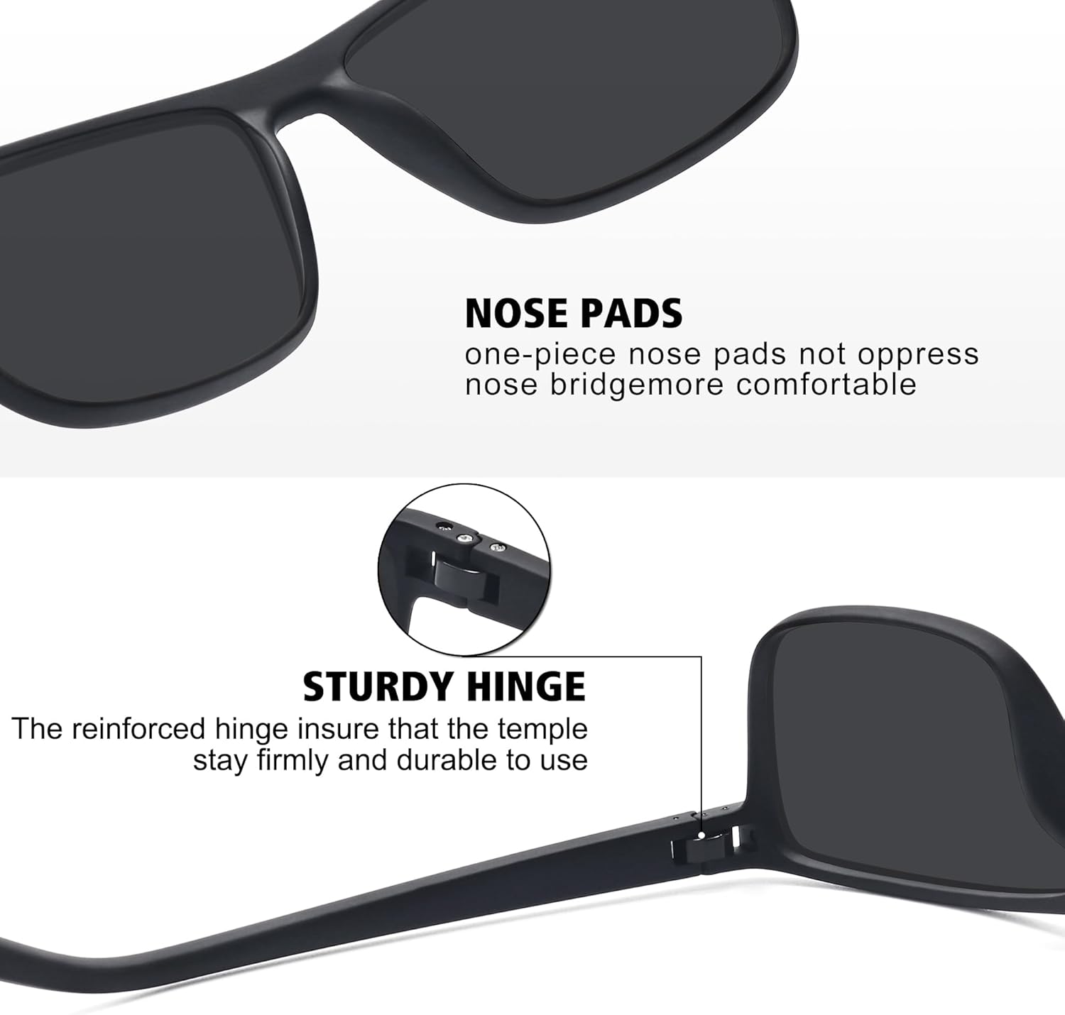 STORYCOAST Polarized Sunglasses for Men Women Classic Square Sports Fishing Running Golf Sun Glasses UV Protection - Image 6