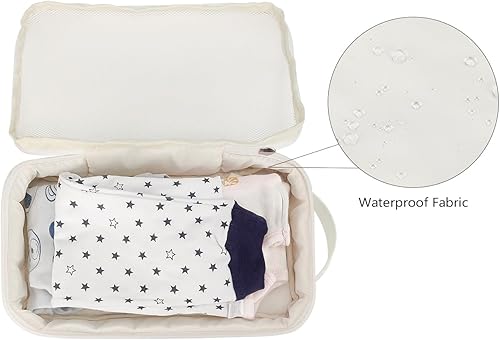 Miniatura 4 de Bolsas organizadoras de pañales para bebé, paquete de 2 bolsas impermeables para colgar pañales, bolsa de malla reutilizable, lavable o pañales de