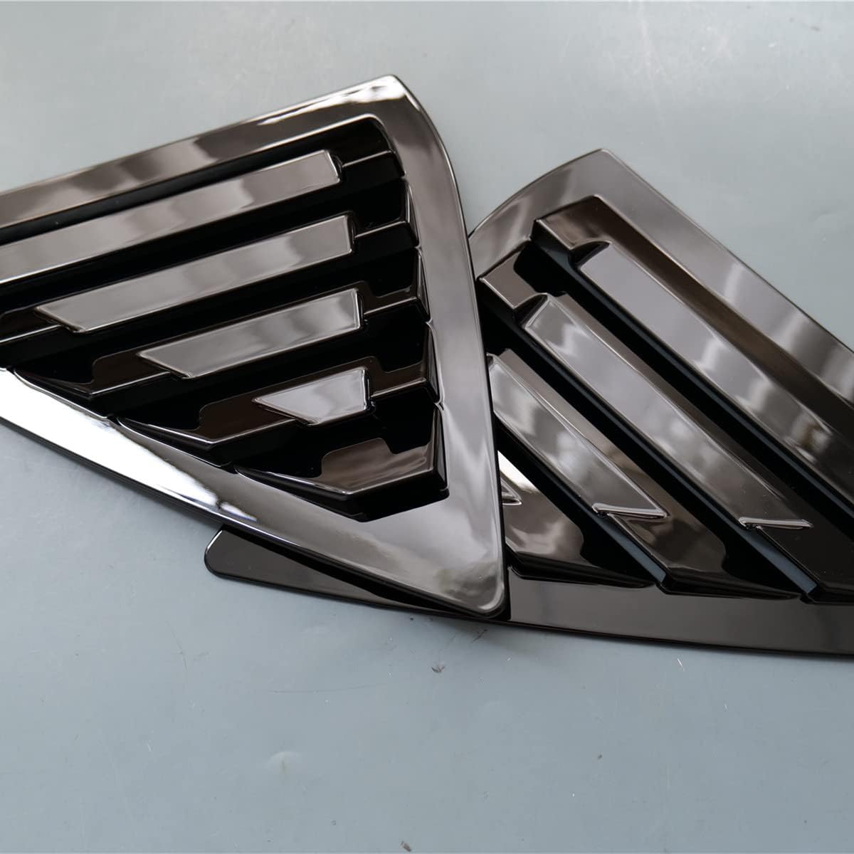 2X Sport Style Gloss Black Quarter Window Scoops Louvers for Nissan Sentra 2013-2019 (Gloss Black)