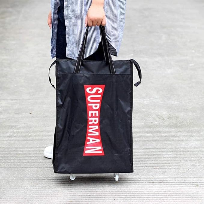 Ladies Men's Folding Travel Bag Ladies Grocery Shopping Bag