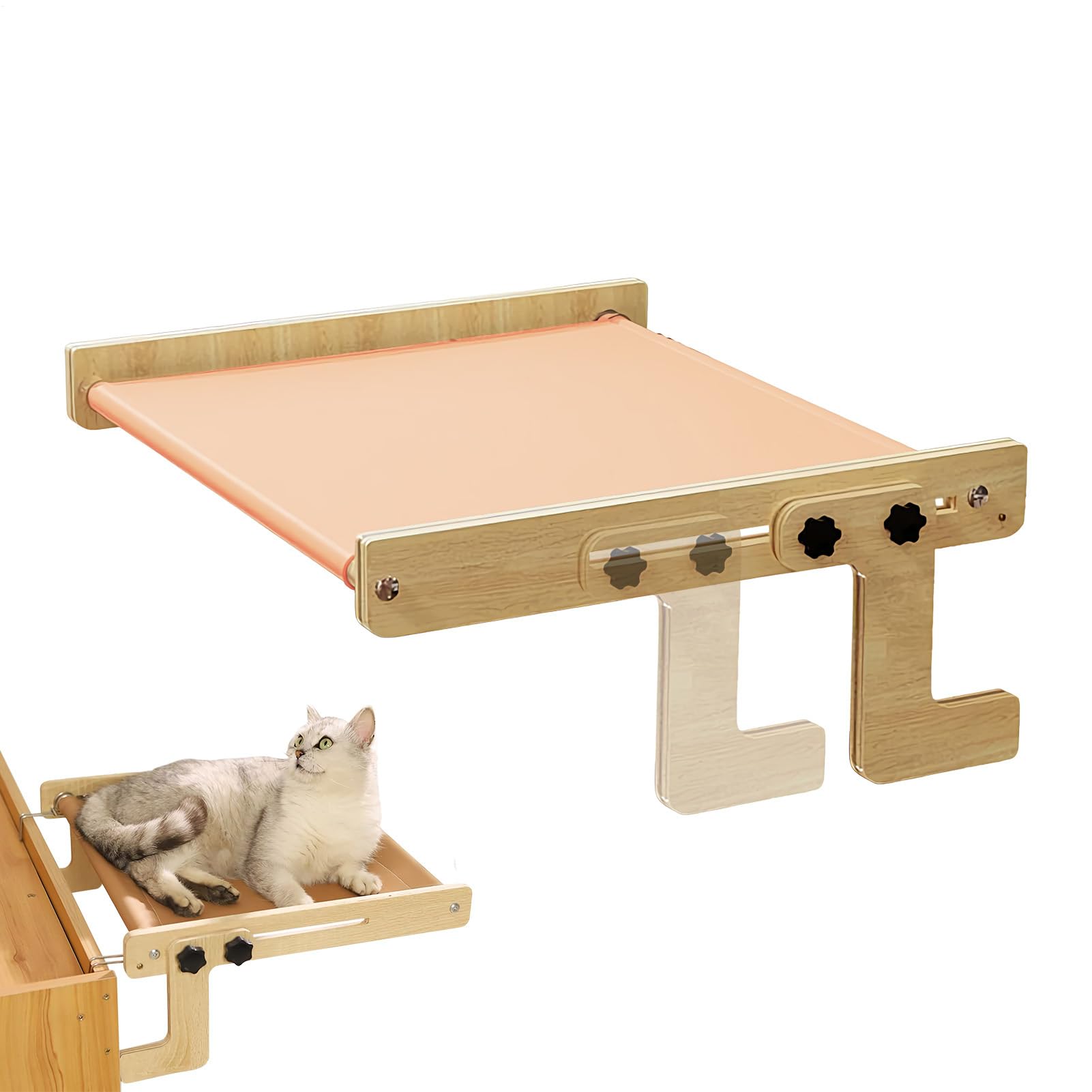 Amaca Per Gatti Da Finestra Legno Senza Foratura Lettino Riposo Per | Per Gatti Da Finestra Da Interni Per Amanti Degli Animali Appartamento Ufficio Domestico Soggiorno Camera Balcone