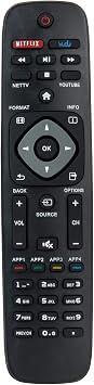 NH500UP Remote Control Compatible with Philips TV 65PFL5602/F7 43PFL5602/F7 50PFL5602/F7A 55PFL5602/F7A 55PFL5602/F7 65PFL6902/F7 55PFL5602 43PFL4902 NH503UP NH500U NH500UW 55PFL5402/F7 Remote