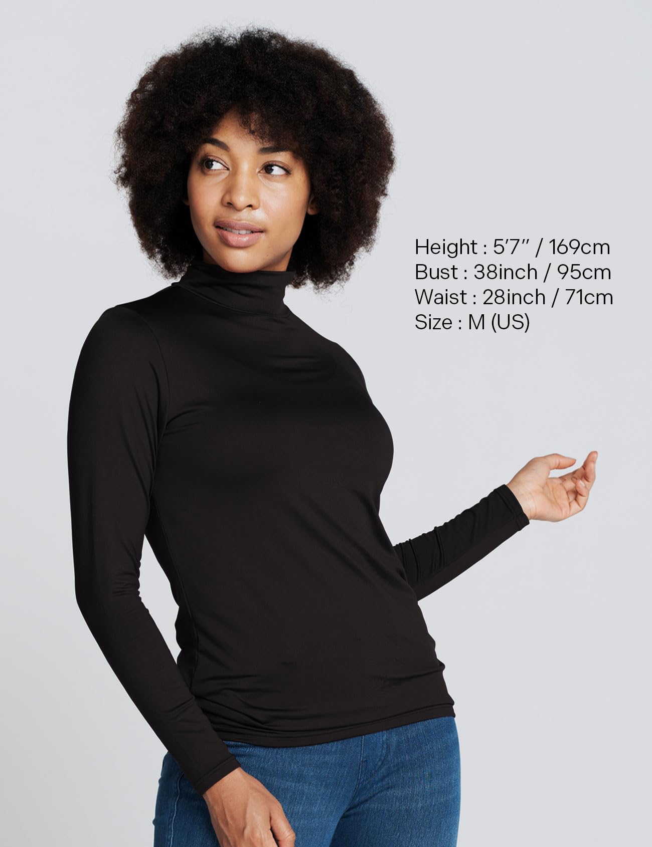 LAPASA Donna Maglia Termica Collo a Lupetto L87 L89 - Abbigliamento Termico Traspirante a Maniche Lunghe Fodera in Pile Strato Base