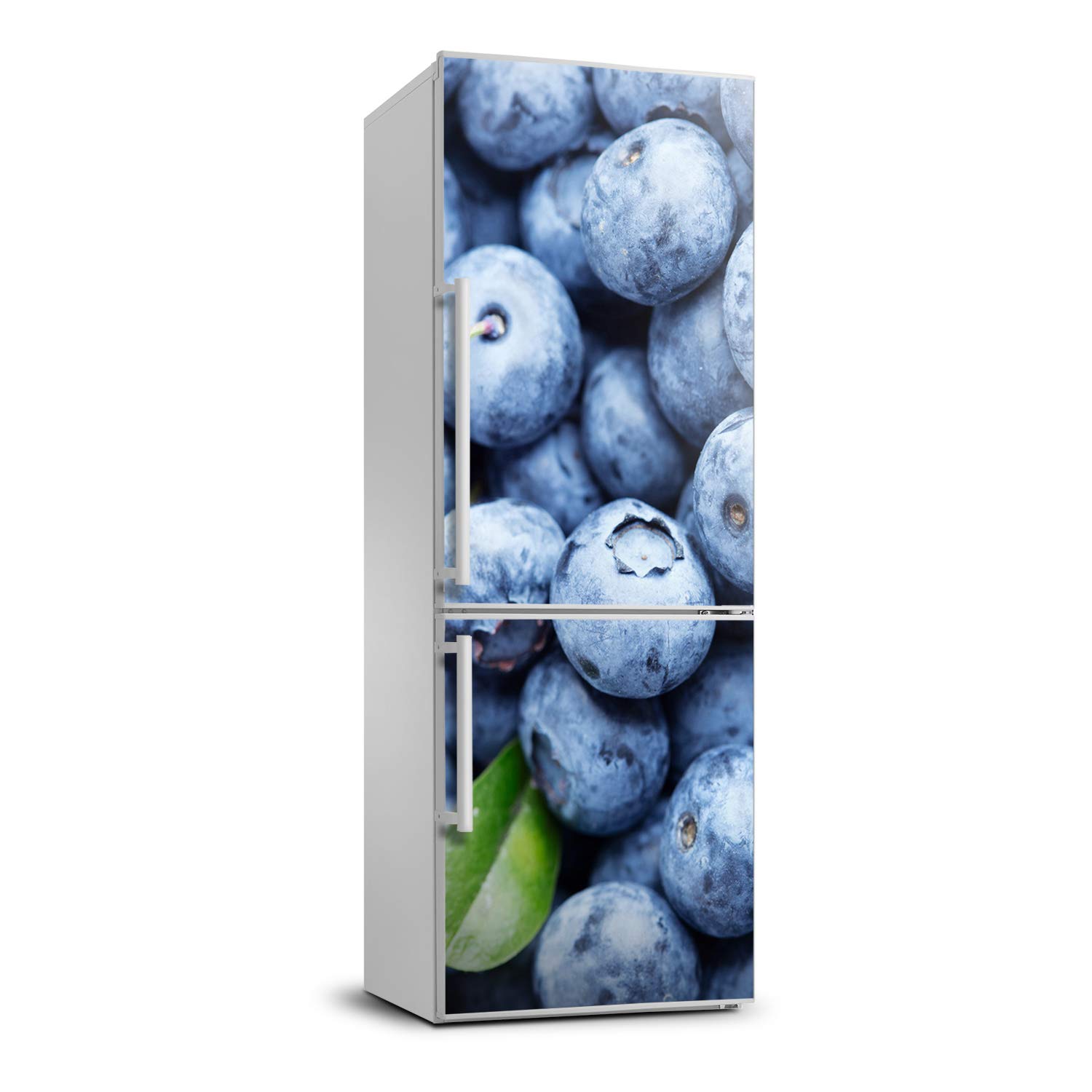 Autocollant réfrigérateur 70x190cm myrtilles sticker frigo mural auto-adhésif