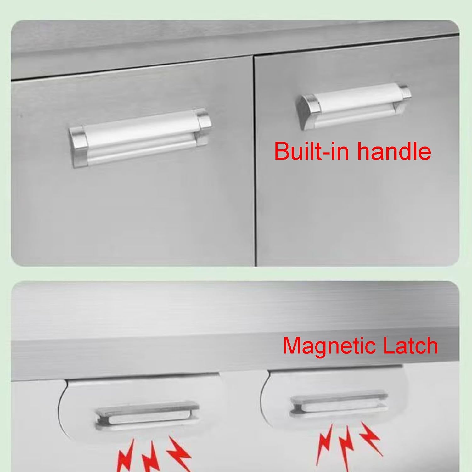 Thickened 304 Stainless Steel Work Table Double Door Design Kitchen Preparation Table Adjustable Height Table Legs Laboratory Workbench