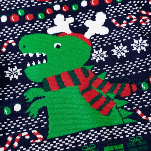 Image of Ugly Christmas Sweater Kids Girls Boys Reindeer Snowflake Knitted Xmas Holiday Pullover Sweater 2-9 Years Old