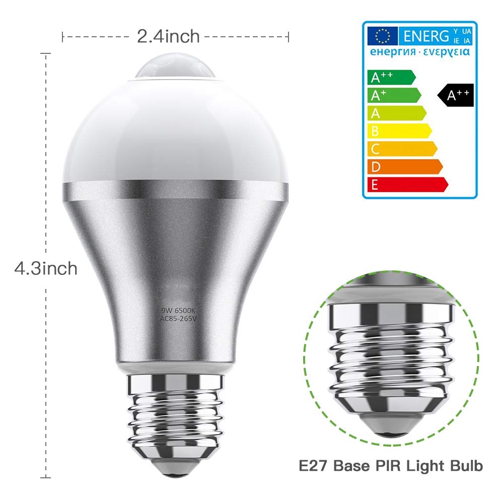 Fdit 9W E27/E26 Motion Sensor Light Bulb - Image 2