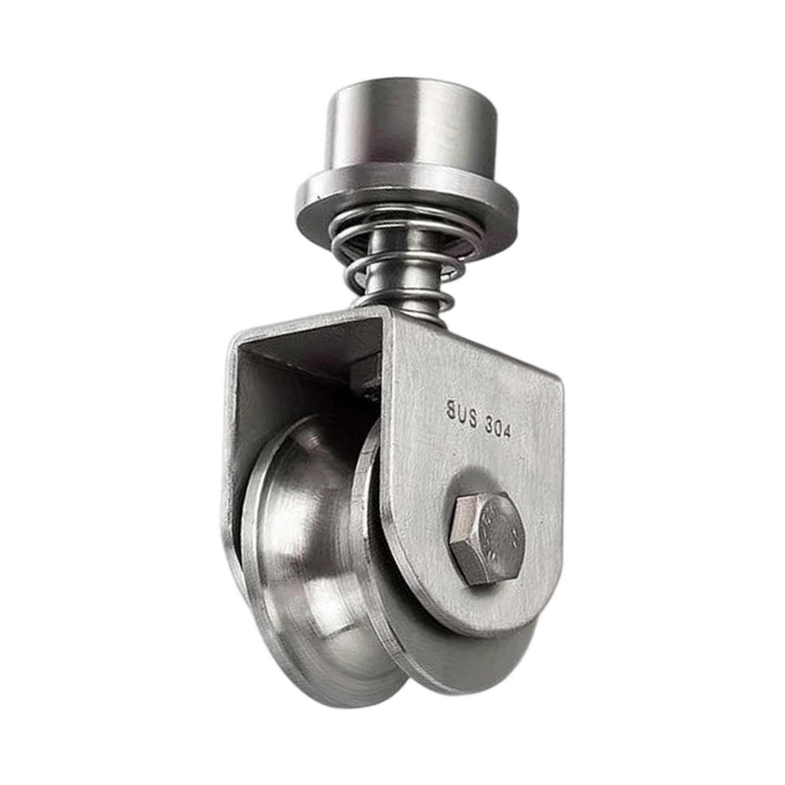 Errory 304 Zhonghao U Wheel Head Spring Track Roller Pulley, Stainless Steel Grooved Hardware For Equipment Guidance Across Warehouse Routes Guide Wheel