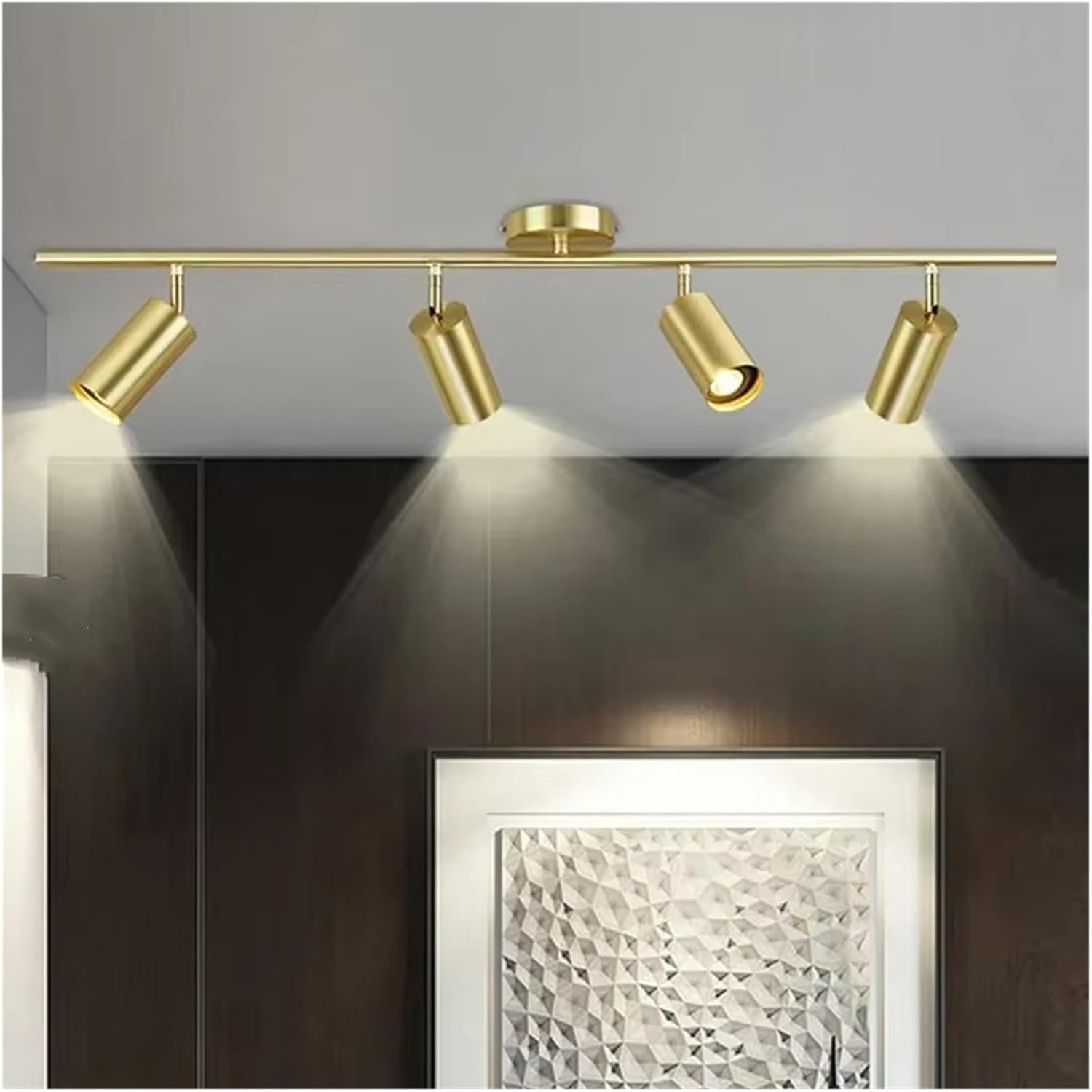 Luxury Gold Track Spotlight Embedded Ceiling Light Fixture