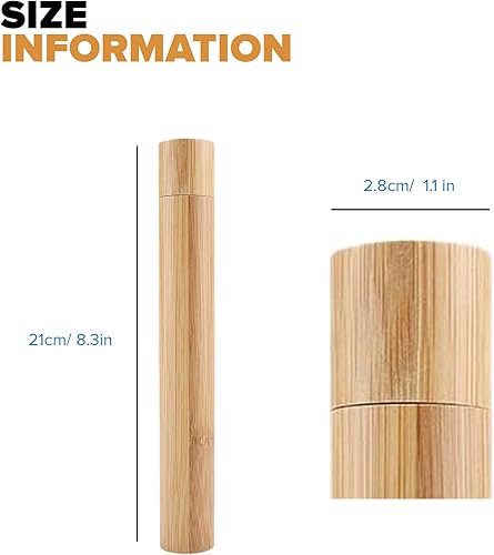 Miniatura 2 de Worldfront Naturals Funda ecológica para cepillos de dientes de bambú  Sostenible, duradera y elegante funda para cepillos de dientes de viaje