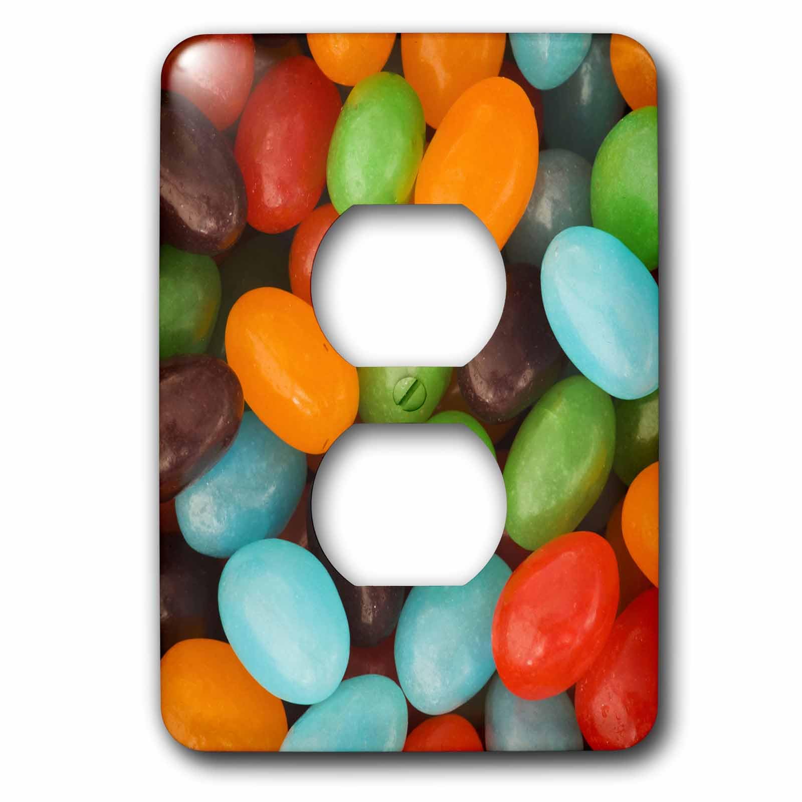 Bonbons jelly bean en visuel haute définition sur ce cache-prise double