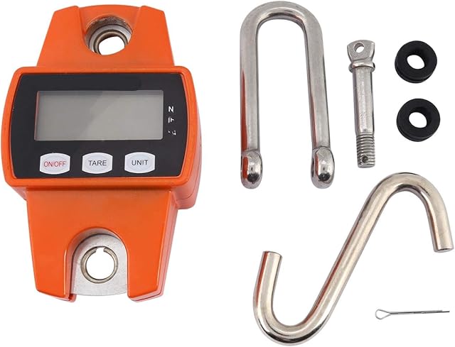 Weighting Hanging Scale, Portable LCD Digital Electronic Weighing Weight Scaledigital with Precision Sensor for Hunting, Outdoor, Bass Fishing