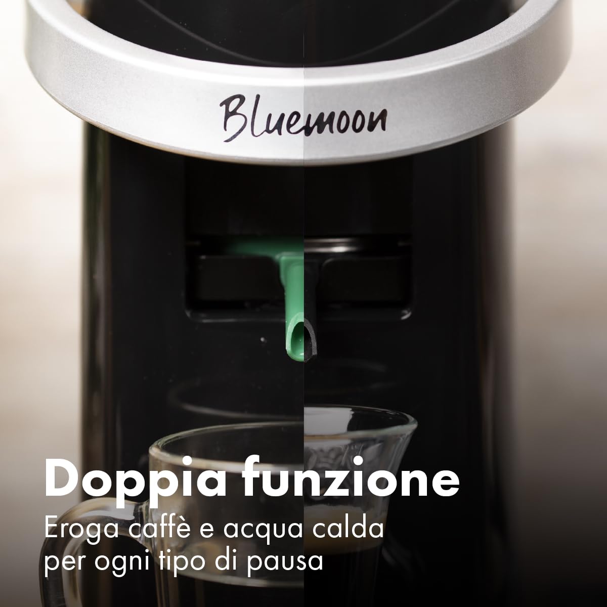 CAFFÈ BORBONE Bluemoon Macchina da Caffè a Cialde (Nero, Macchina)