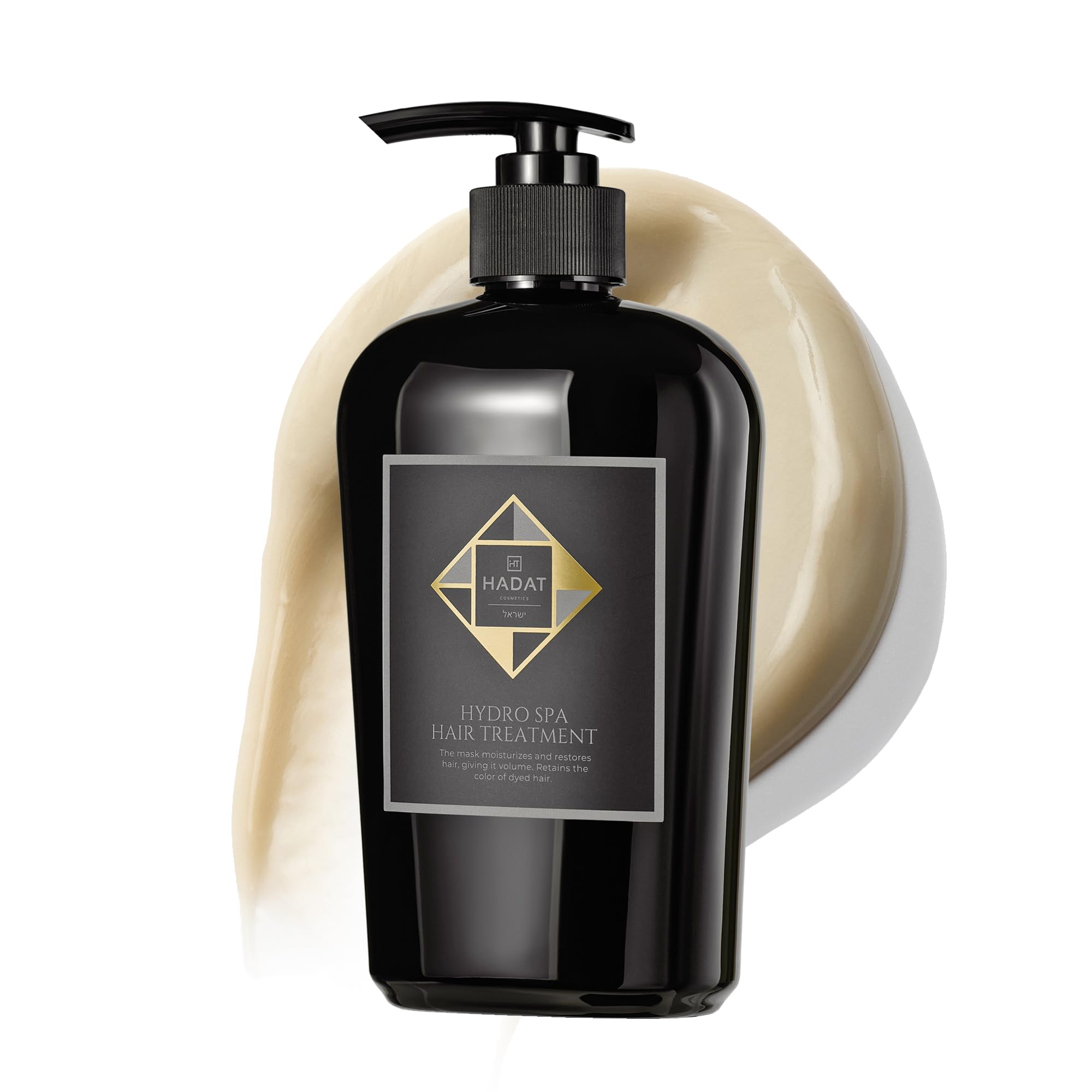 HADAT Hydro Spa Hair Treatment – Professionelle Haarmaske zur intensiven Feuchtigkeitspflege für trockenes, geschädigtes und coloriertes Haar – Mit Macadamia-Öl – Salonqualität aus Israel (500 ml)