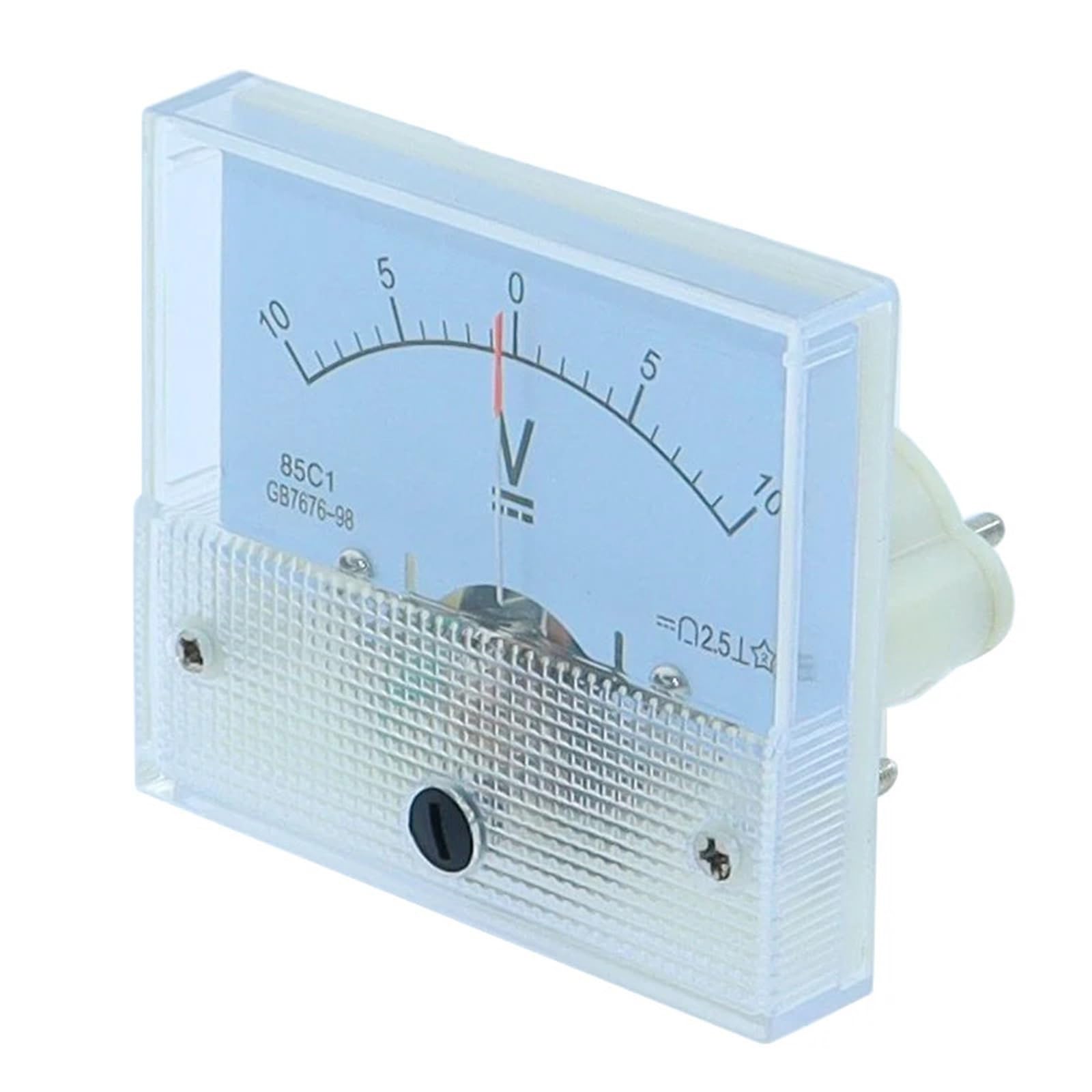 Comprobador de Voltaje Voltímetro analógico de Panel, 1 Pieza 85C1-V, Tipo Puntero, bidireccional, Blanco, for múltiples voltajes(600V -0-600V)
