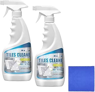 Tile Grout Cleaner Sprayer, Grout Cleaner Spray for Tile Floors, Ceramic Tile Cleaner, Grout & Tile Clean Heavy Duty Cleaning Spray, Powerful Tile Floor and Shower Cleaning Liquid (2PCS)