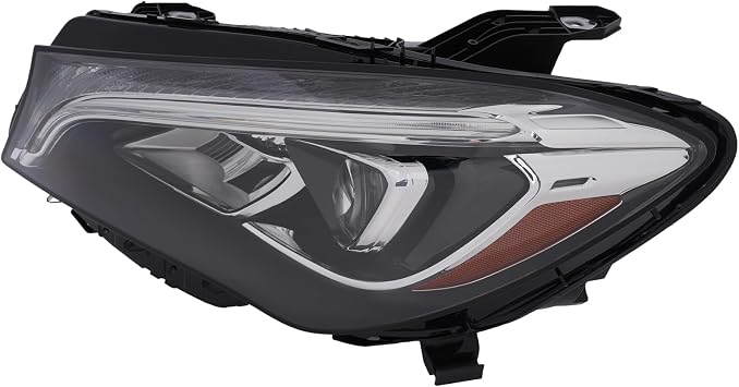 Front Headlight Assembly for 2017 2018 2019Mercedes-Benz CLA250 4Matic/AMG CLA 45 NON-Base/Sport Models, Left Driver Side Replacement LED Headlamp Chrome Housing w/O Drive