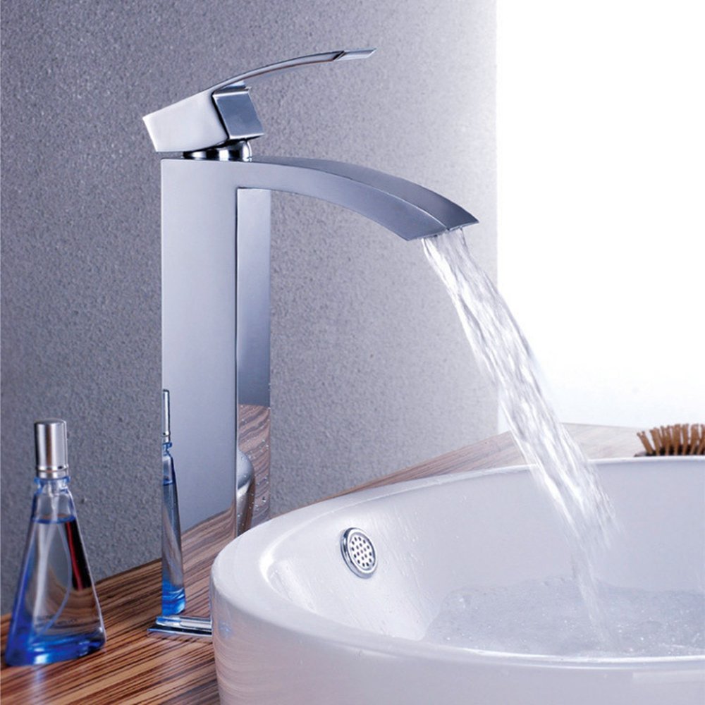 Grifo de agua fría y caliente monomando en cascada para cuarto de baño 4