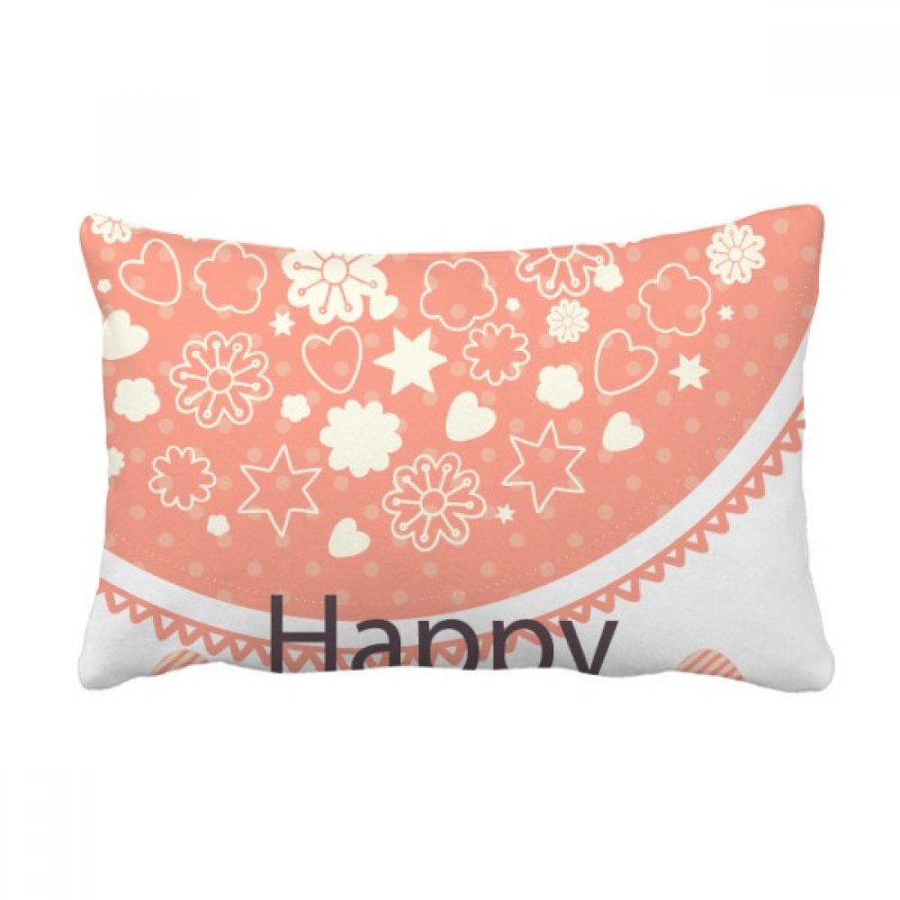Coussin de Pâques rectangulaire 16x24 avec housse de canapé multicolore et oreiller lombaire