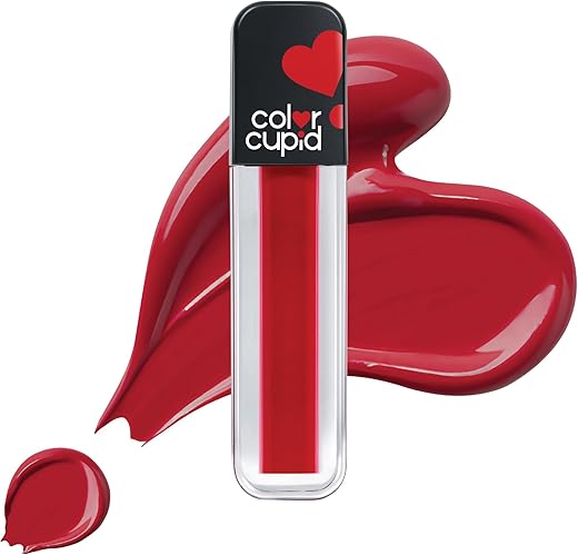 Color Cupid Matte Intense Color 18-Hour Stay Liquid Lipstick | Infused with Hyaluronic Acid & Ceramide | Transfer Proof & Kiss Proof| Forever Love – Romantic Red | 1.5 ml