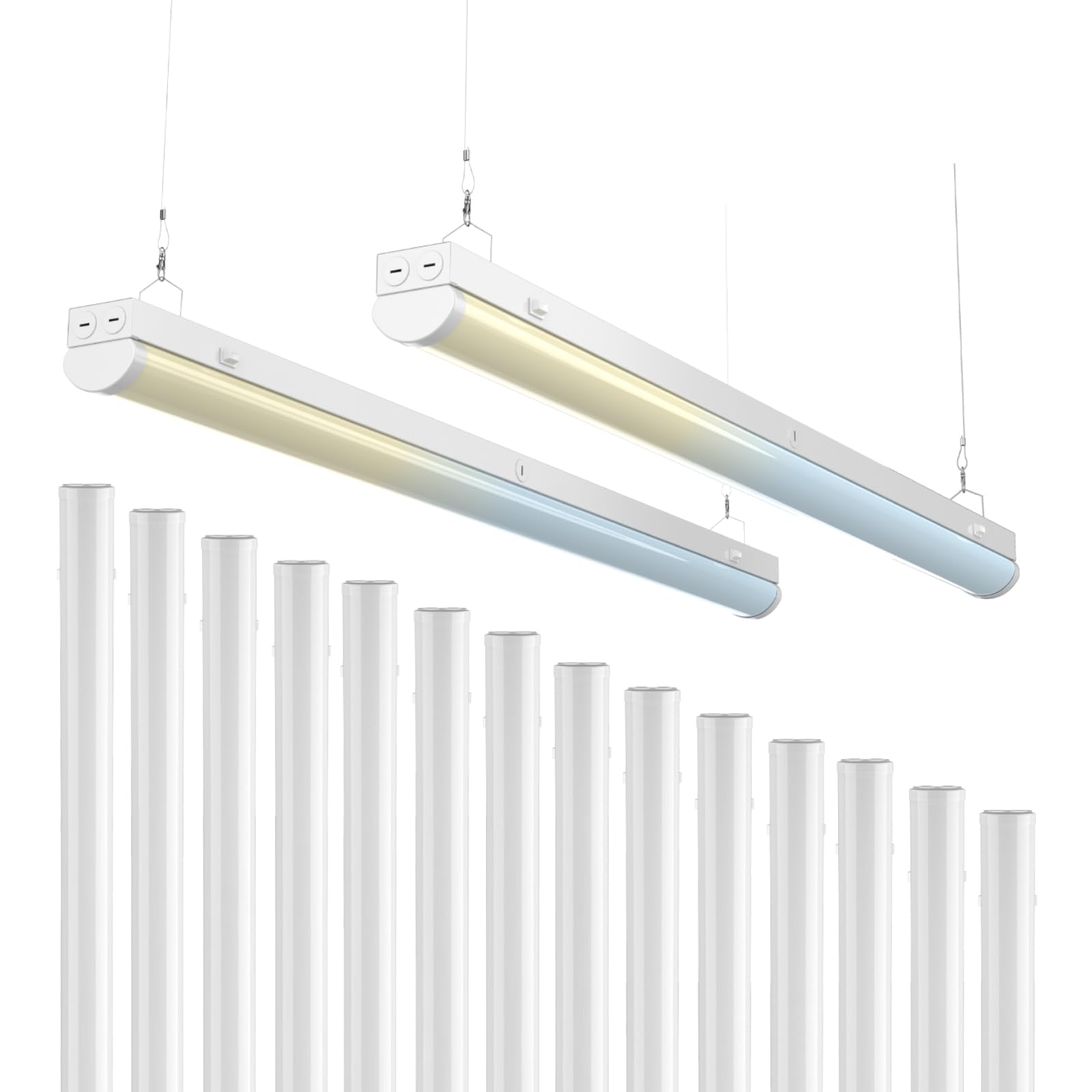 OKQ 4FT LED Shop Light 40W LED Linear Strip Lights Watt Adjustable 30W 35W 40W-Up to 6000Lumens 3500K
