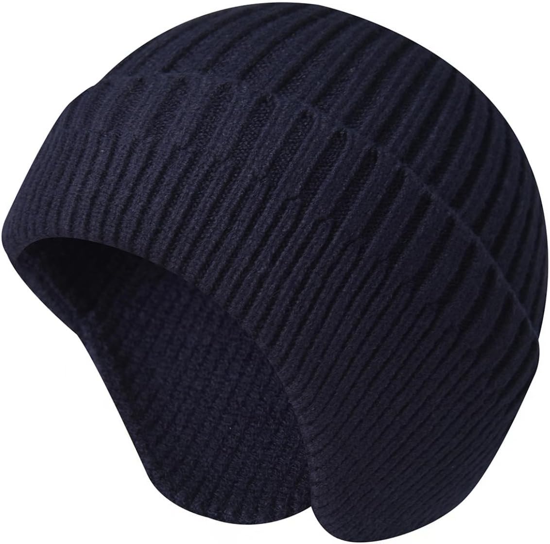 LLmoway Knit Beanie with Earflap Warm Winter Hat Soft Lightweight Stocking Cap for Men Women Youth Cold Weather Outdoor