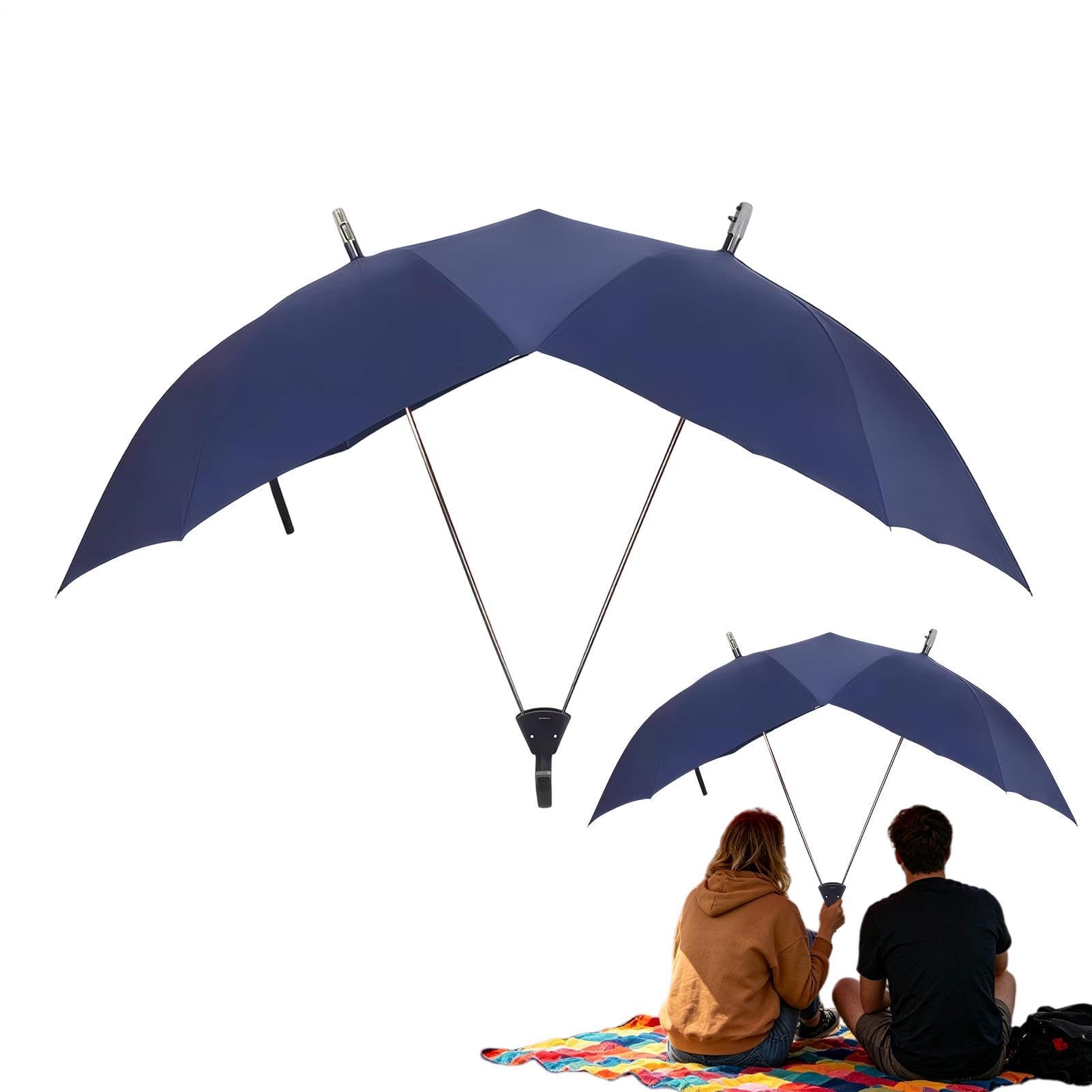 Parapluie pour 2 personnes imperméable et résistant au vent fort - 8