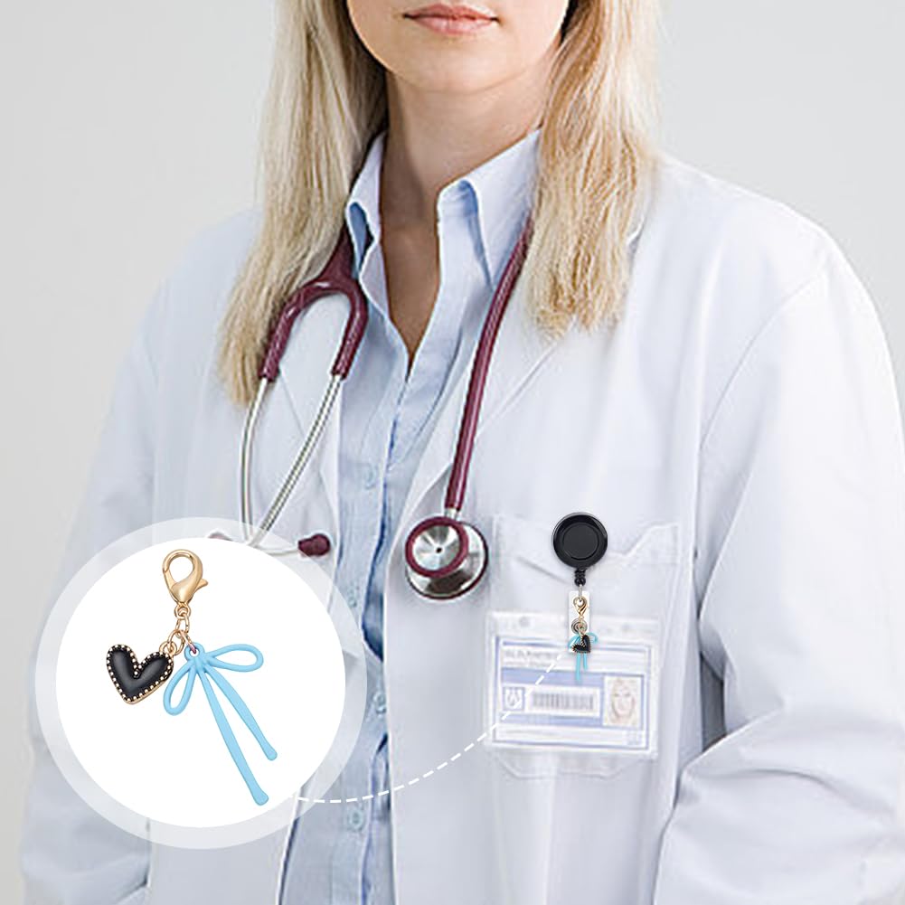 WEBEEDY 15 Pieces Badge Reel Charm For Student Nurse Teacher, Lovely Animal Badge Holder Charms For ID Card Name Tag Badge Holder Badge Buddy Office...