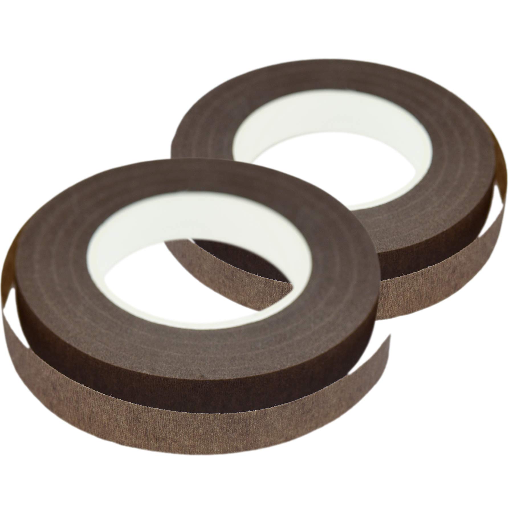 Fiveseasonstuff Brown Florist Tape In For Making Wedding Bouquet And Bundling Stems (2 Rolls) 30 Yards Each |Buttonholes, Corsages Diy Florsitry Supplies (54.8 Metres)